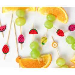 Cocktail picks "Sweet fruits", length 12 cm, 24 stk