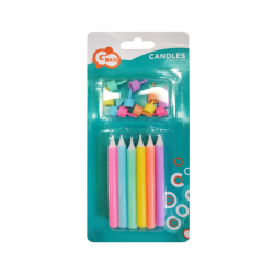 Candles Jumbo, assorted, 12 stk