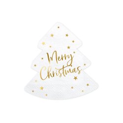 Servietter - Juletr - Merry Christmas,16x16.5cm - 20 stk
