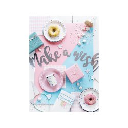 Paptallerkner - Unicorn - Stars, 18 cm - 6 stk. 