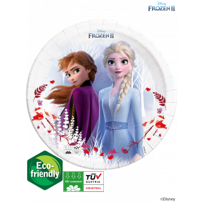 Paptallerkner - Frost 2 - 23 cm - 8 stk.