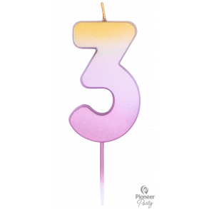 Kagelys - Tal lys, 3 - Rose Gold Ombré