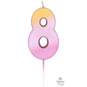 Kagelys - Tal lys, 8 - Rose Gold Ombré