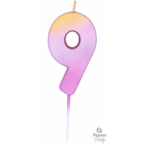 Kagelys - Tal lys, 9 - Rose Gold Ombré