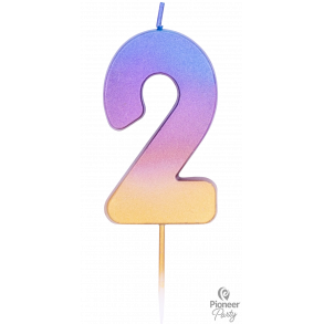 Kagelys - Tal lys, 2 - Rainbow Ombré