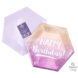 Paptallerkner - Rose Gold Ombr&eacute; - 23 cm - 8 stk.